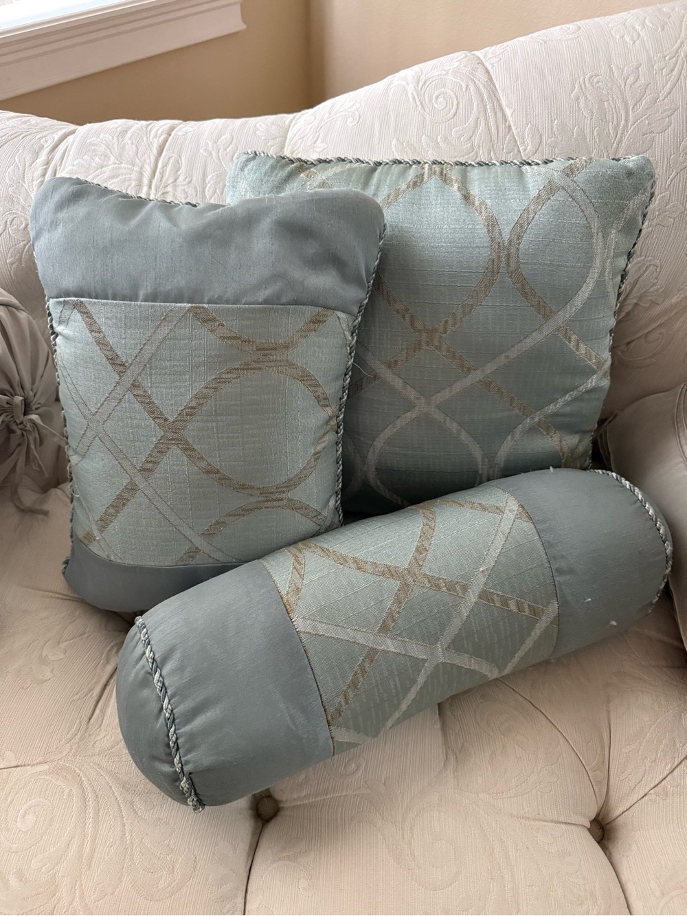 Decorative Sage Green Throw Pillow Set by